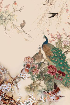 牡丹印花华亿平台图片