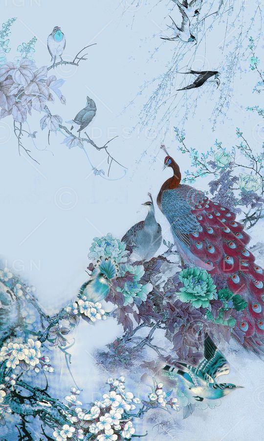 牡丹印花华亿平台图片