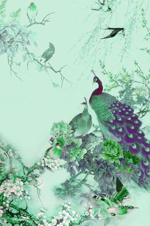 牡丹印花华亿平台图片