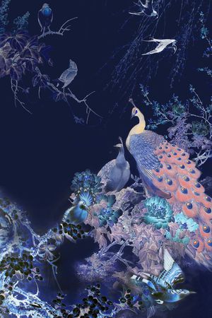 牡丹印花华亿平台图片