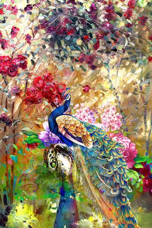 花鸟印花华亿平台图片