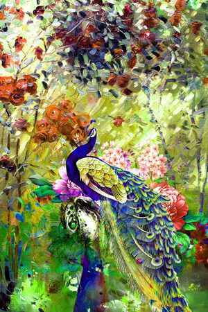 花鸟印花华亿平台图片