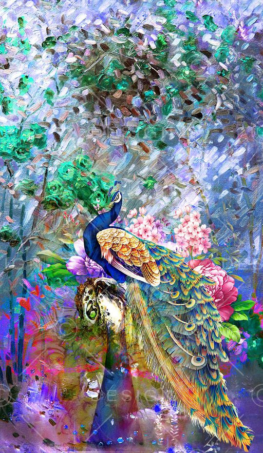 花鸟印花华亿平台图片