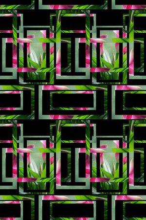 方格拼贴印花华亿平台图片