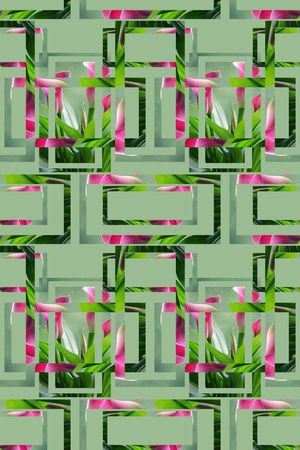 方格拼贴印花华亿平台图片