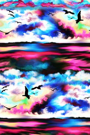 抽象、云彩、风景印花华亿平台图片