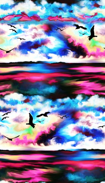 抽象、云彩、风景印花华亿平台图片