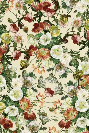 油画、手绘、花卉印花华亿平台图片