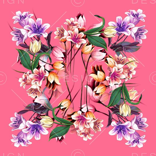 花卉印花华亿平台图片