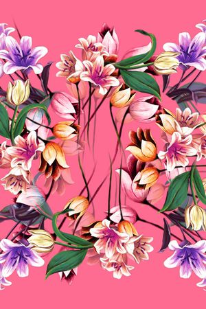 花卉印花华亿平台图片