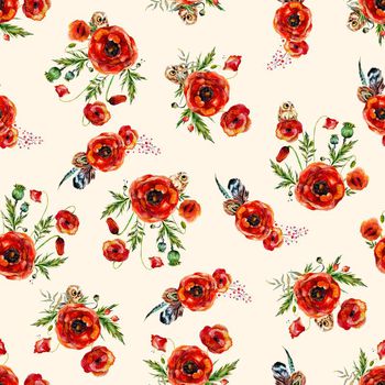 691242-罂粟花猫头鹰