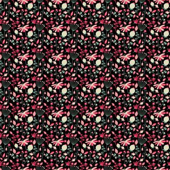 691252-小碎花花草野果黑