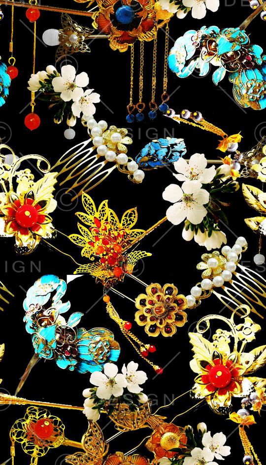 复古时尚印花华亿平台图片