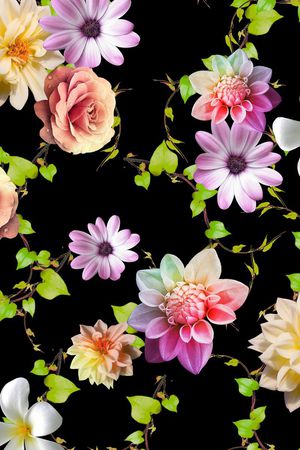 清爽花卉印花华亿平台图片