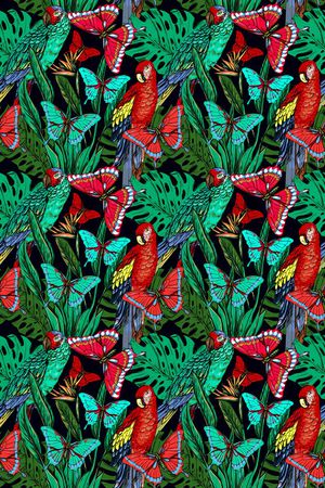 鹦鹉印花华亿平台图片