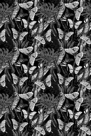 鹦鹉印花华亿平台图片