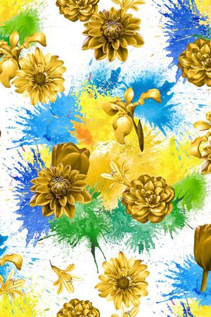 花卉印花华亿平台图片