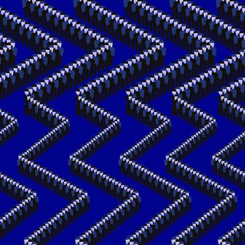 691388-排队人群蓝