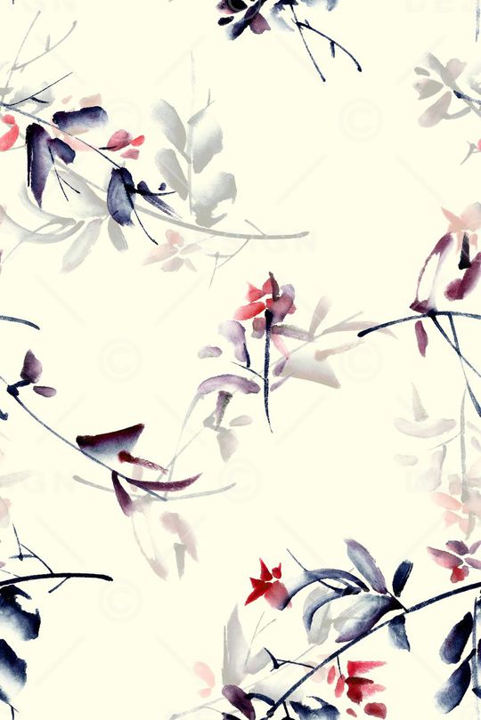 水墨印花华亿平台图片