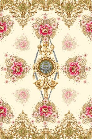 欧式花卉印花华亿平台图片