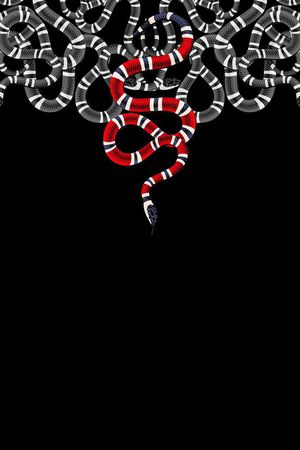 蛇印花华亿平台图片