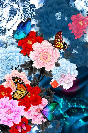 旗袍印花印花华亿平台图片