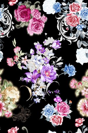 花卉印花华亿平台图片