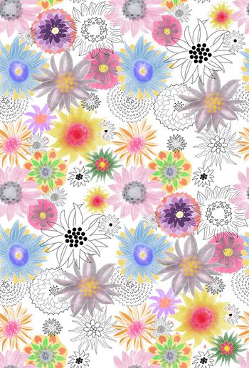 花卉印花华亿平台图片