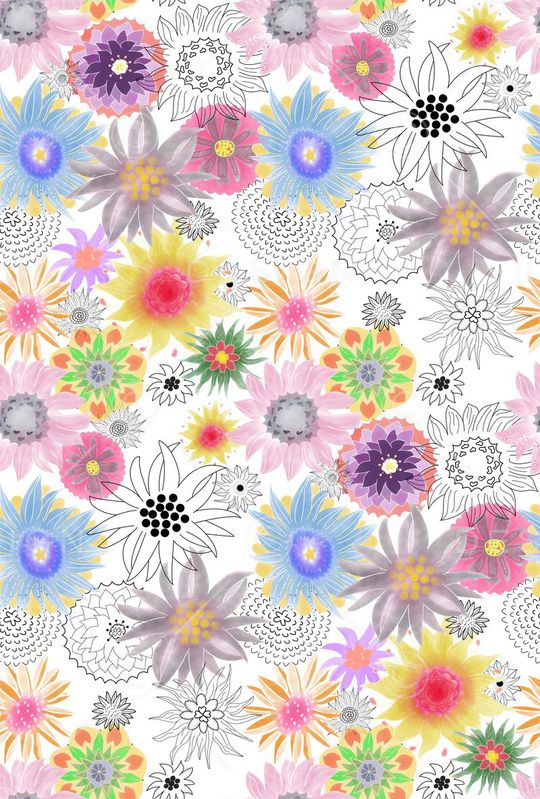 花卉印花华亿平台图片