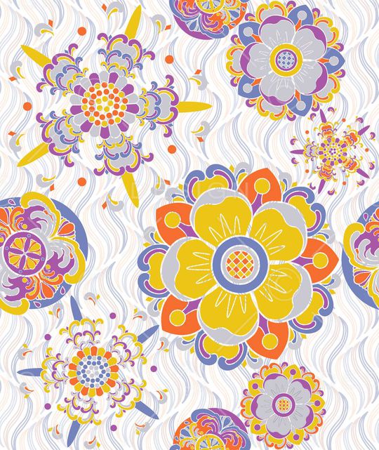 花卉印花华亿平台图片