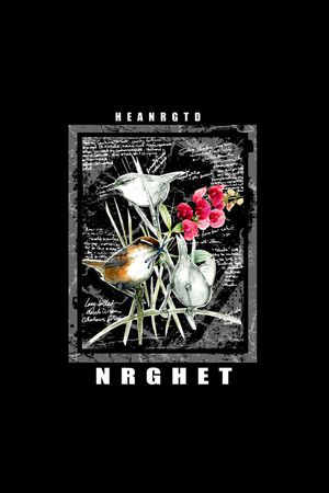 男装花鸟印花华亿平台图片