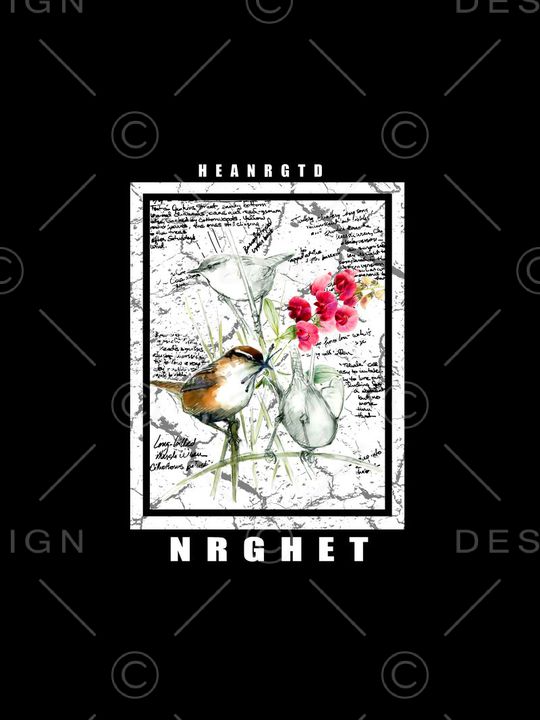 男装花鸟印花华亿平台图片