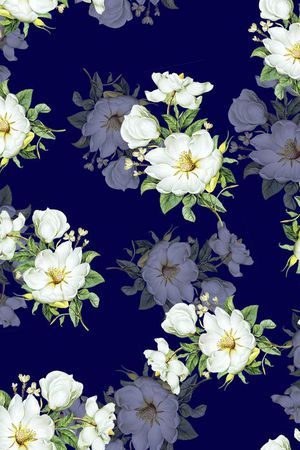 罂粟花印花华亿平台图片