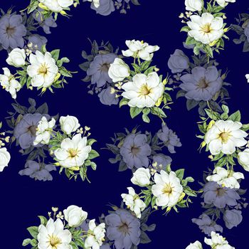 罂粟花印花华亿平台图片