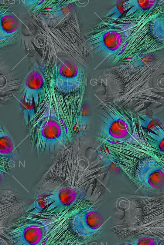 孔雀印花华亿平台图片