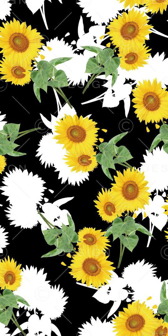 向日葵印花华亿平台图片