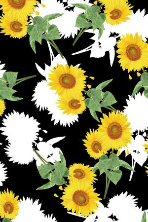 向日葵印花华亿平台图片