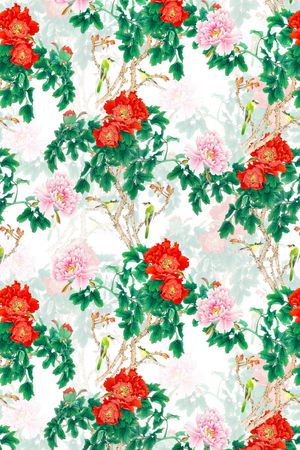 旗袍印花印花华亿平台图片