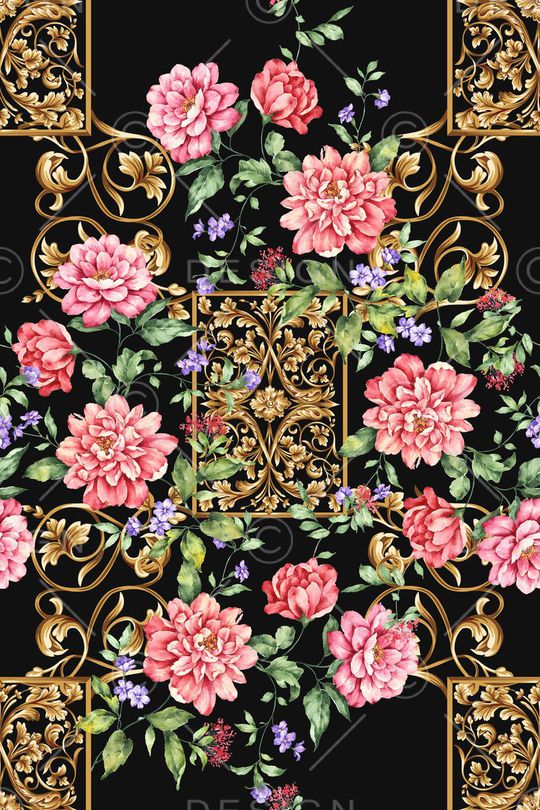 花卉印花华亿平台图片