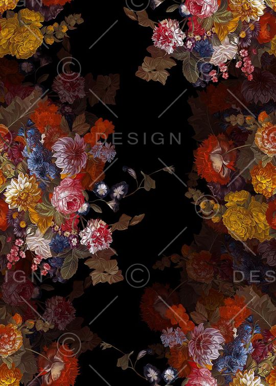 数码艺术花卉印花华亿平台图片