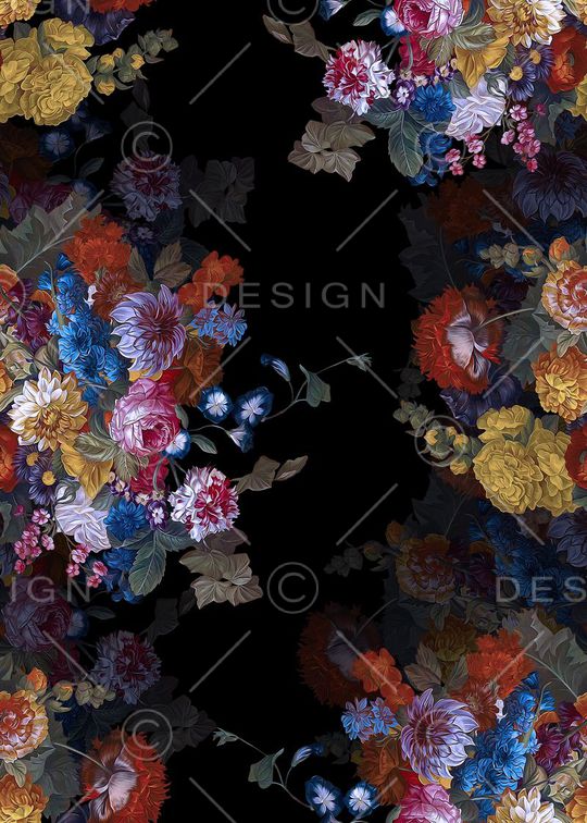 数码艺术花卉印花华亿平台图片