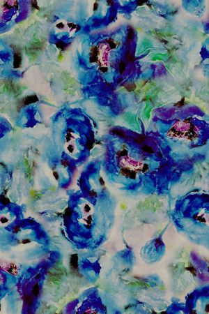 水彩水墨花卉印花华亿平台图片