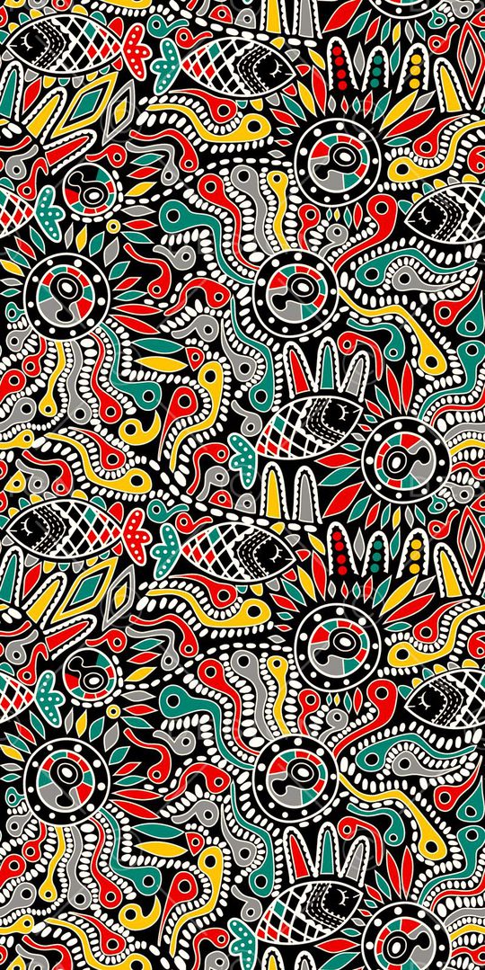 手绘图腾印花华亿平台图片