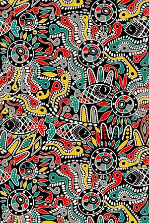 手绘图腾印花华亿平台图片