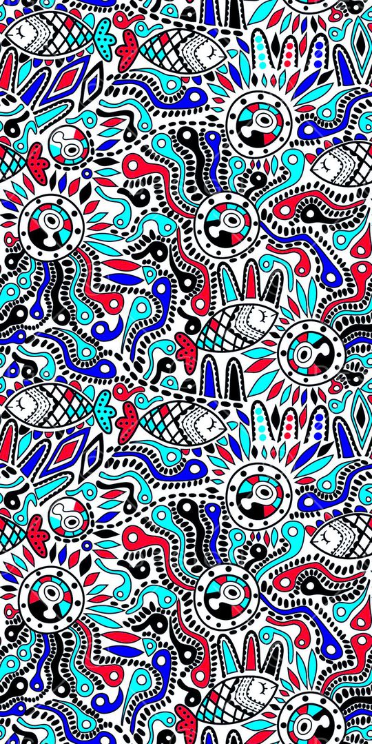 手绘图腾印花华亿平台图片