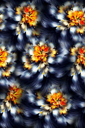 手绘抽象印花华亿平台图片