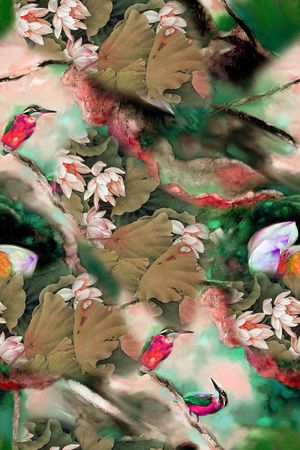 中国风印花华亿平台图片