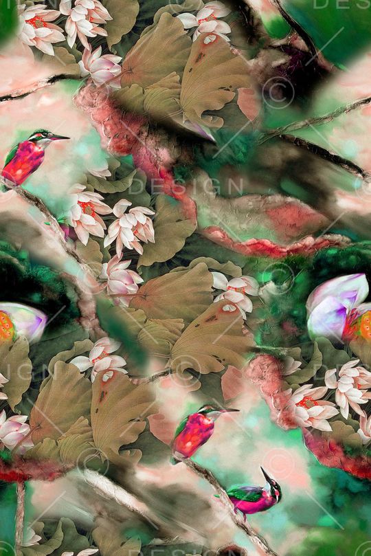 中国风印花华亿平台图片