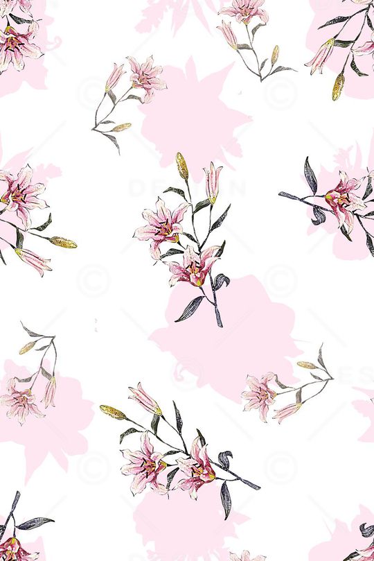 春夏清爽纹理花卉数码印花印花华亿平台图片