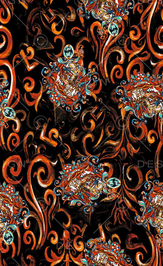 花卉印花华亿平台图片